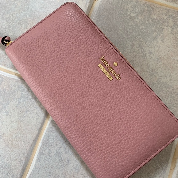 KATE SPADE JACKSON STREET LACEY WALLET DUSTY PEONY - Picture 3 of 8